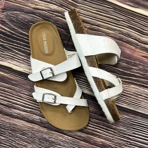 Steve Madden White Strappy Sandals